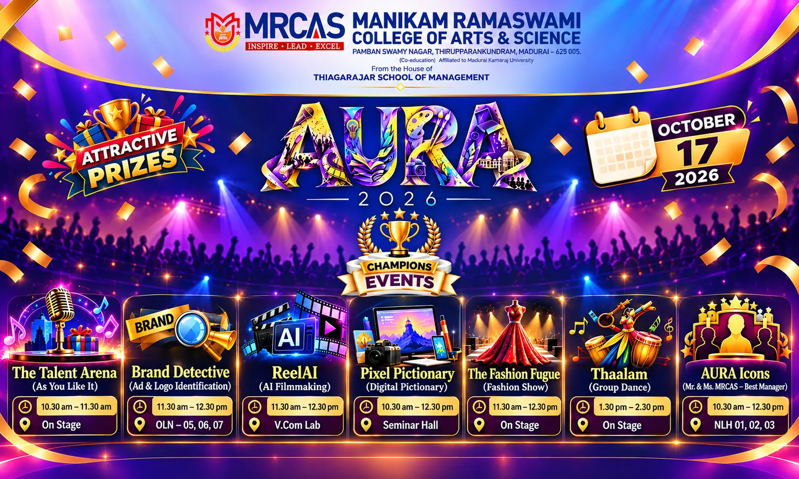 Aura 2026 Festival Celebration Poster