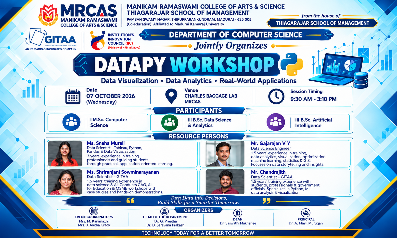 Datapy Workshop Tech Event Poster