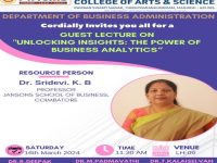 Lecture on Business Analytics